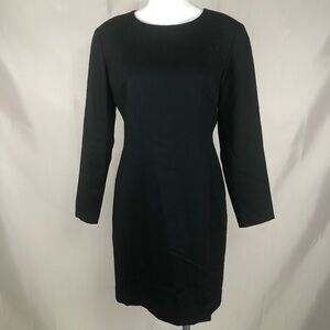 JG Hook Vintage Black Long Sleeve Sheath Dress Size 8 Petite